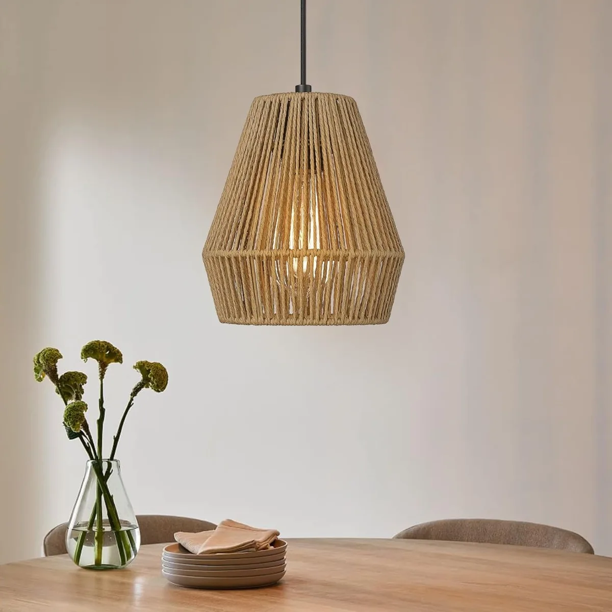 JOYINLED Paper Rope Woven Chandelier Rustic Rattan Hanging Lamp Boho Pendant Light Fixture for KitchenIsland Dining Room Bedroom
JOYINLED Paper Rope Woven Chandelier Rustic Rattan Hanging Lamp Boho Pendant Light Fixture for KitchenIsland Dining Room Bedroom