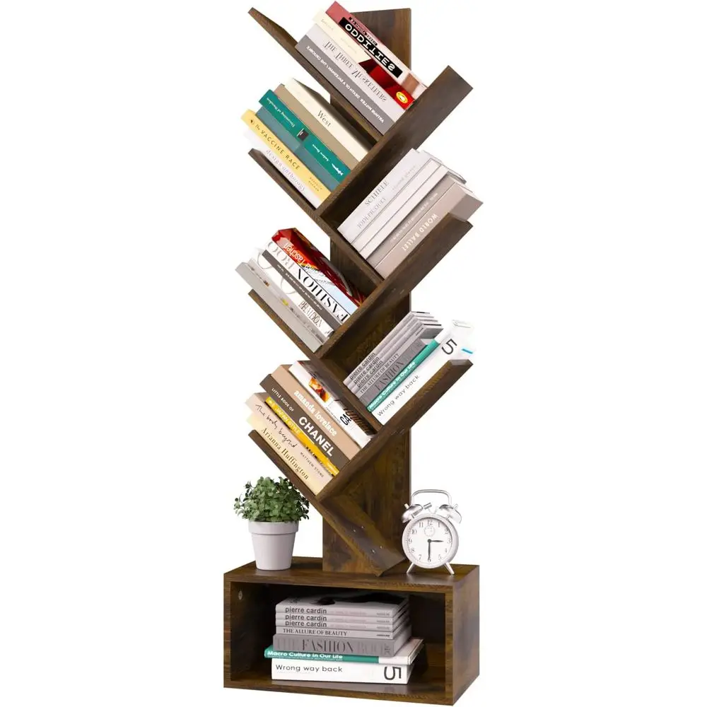 Yoobure Tree Bookshel - 6 Shel Retro loor Standing Bookcase, Tall Wood Book Storage Rack or ovies/Books, Utility Book Organizer
Yoobure Tree Bookshel - 6 Shel Retro loor Standing Bookcase, Tall Wood Book Storage Rack or ovies/Books, Utility Book Organizer