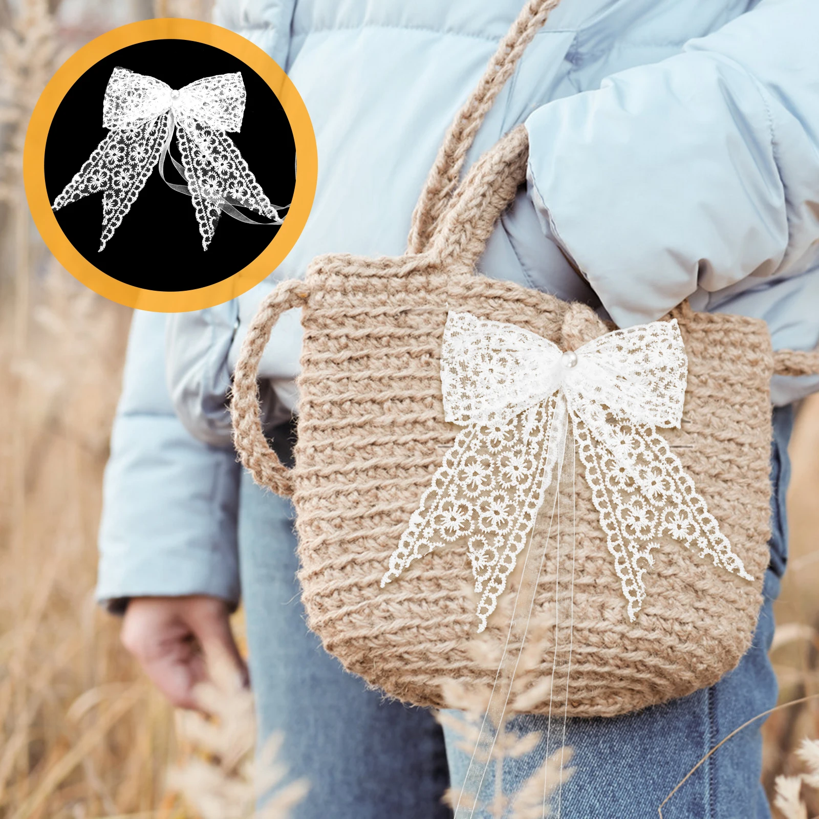 2Pcs Lace Bows Elegant Party Decorations for Crafts Cakes Wrapping Mini Bows Hair Clips Ornaments DIY Supplies
2Pcs Lace Bows Elegant Party Decorations for Crafts Cakes Wrapping Mini Bows Hair Clips Ornaments DIY Supplies