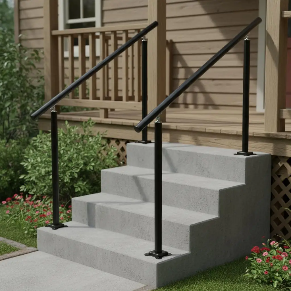 Aluminum Staircase Balustrade 48-Inch For Porch Concrete Steps Garden, Adjustable Angle Matte Finish Metal Support Column Out
Aluminum Staircase Balustrade 48-Inch For Porch Concrete Steps Garden, Adjustable Angle Matte Finish Metal Support Column Out