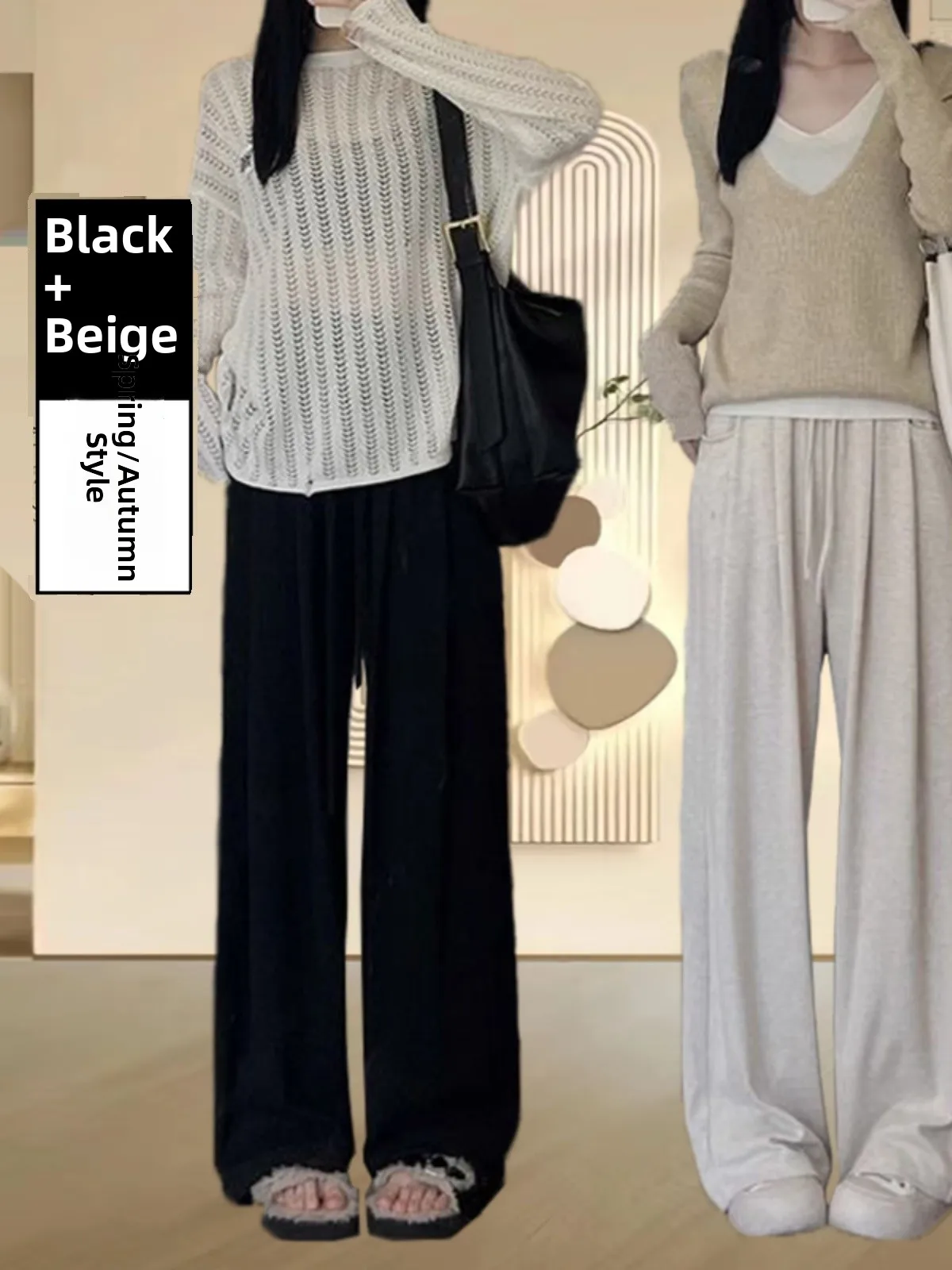 Fashionable All-Match Fleece Lined Wide Leg Pants Autumn Winter New Style Soft Drapey Straight Loose Casual Trousers
Fashionable All-Match Fleece Lined Wide Leg Pants Autumn Winter New Style Soft Drapey Straight Loose Casual Trousers