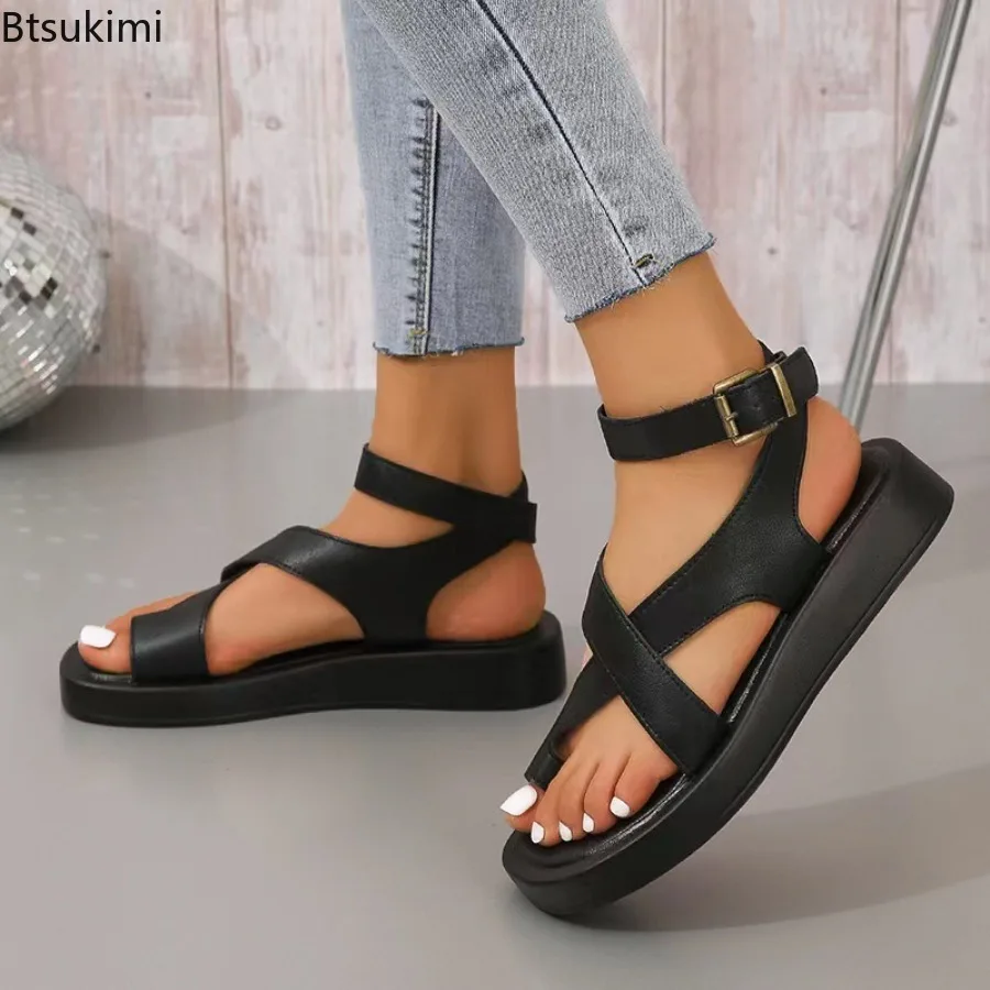 New 2025 Summer Women's Fashion Leather Casual Comfortable Shoe Solid Thick-sole Roman Sandals Platform Female Shoes Flip Flops
New 2025 Summer Women's Fashion Leather Casual Comfortable Shoe Solid Thick-sole Roman Sandals Platform Female Shoes Flip Flops