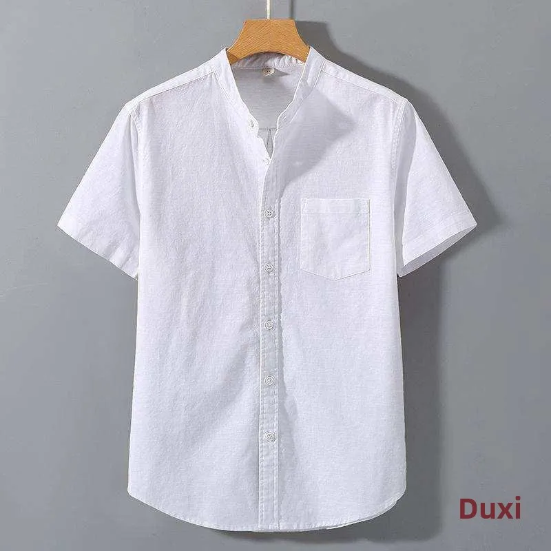 Men's Cotton Linen ort Sve irt Casual Small Stand Collar Summer Faion Pure Color Simple Design Top Wear
Men's Cotton Linen ort Sve irt Casual Small Stand Collar Summer Faion Pure Color Simple Design Top Wear