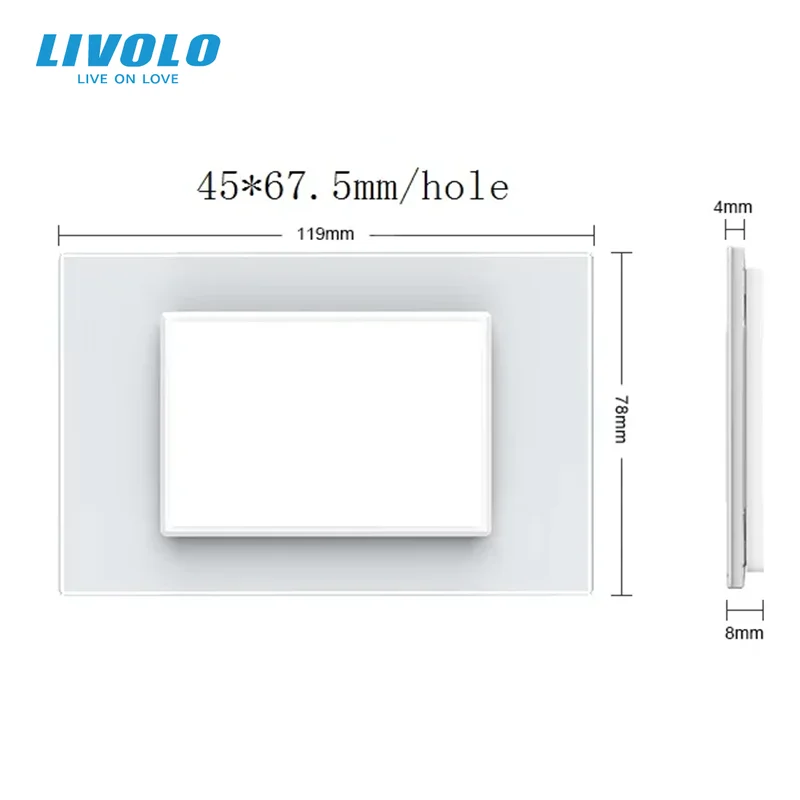 Livolo Au/Us Стандартное жемчужное хрустальное стекло 119 мм * 78 мм Стеклянная панель для настенного тройного переключателя или розетки VL-P9E-3W
Livolo Au/Us Стандартное жемчужное хрустальное стекло 119 мм * 78 мм Стеклянная панель для настенного тройного переключателя или розетки VL-P9E-3W