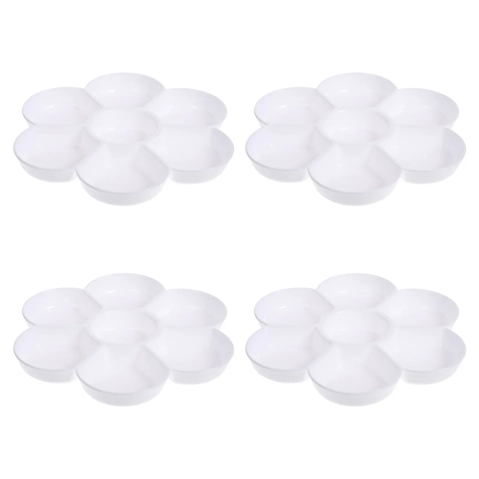 4pcs White PP Material Painting Palette Color Mixing Tray Delicate Lightweight Easy to Hold Plum Shaped 7 Compartments
4pcs White PP Material Painting Palette Color Mixing Tray Delicate Lightweight Easy to Hold Plum Shaped 7 Compartments