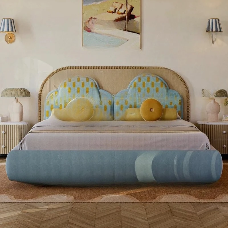 Solid wood / vintage style master bedroom fabric double / wabi-sabi style large wedding
Solid wood / vintage style master bedroom fabric double / wabi-sabi style large wedding