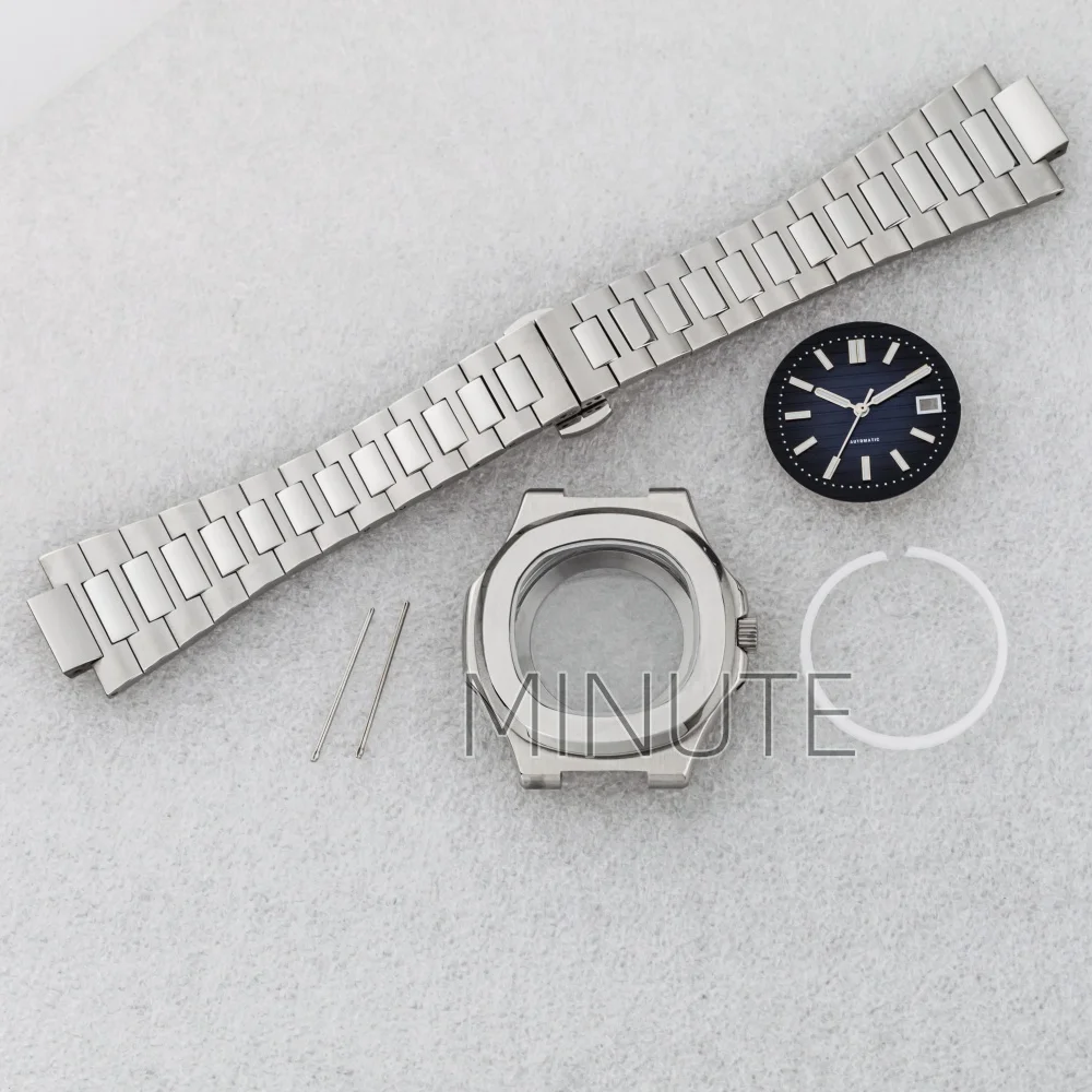 41mm NH35 Case Square Silver Waterproof for NH34 NH35 NH36 NH38 movement 30.5mm Dial Hnads Nautilus Stainless Steel Strap Case
41mm NH35 Case Square Silver Waterproof for NH34 NH35 NH36 NH38 movement 30.5mm Dial Hnads Nautilus Stainless Steel Strap Case