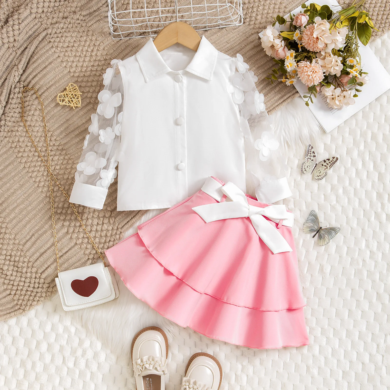 New Spring Children Girls White Shirt and Skirt 2pcs Clothes Suit Girl Princess Sweet Clothes Outfits 4-7yrs Girls Clothing Sets
New Spring Children Girls White Shirt and Skirt 2pcs Clothes Suit Girl Princess Sweet Clothes Outfits 4-7yrs Girls Clothing Sets