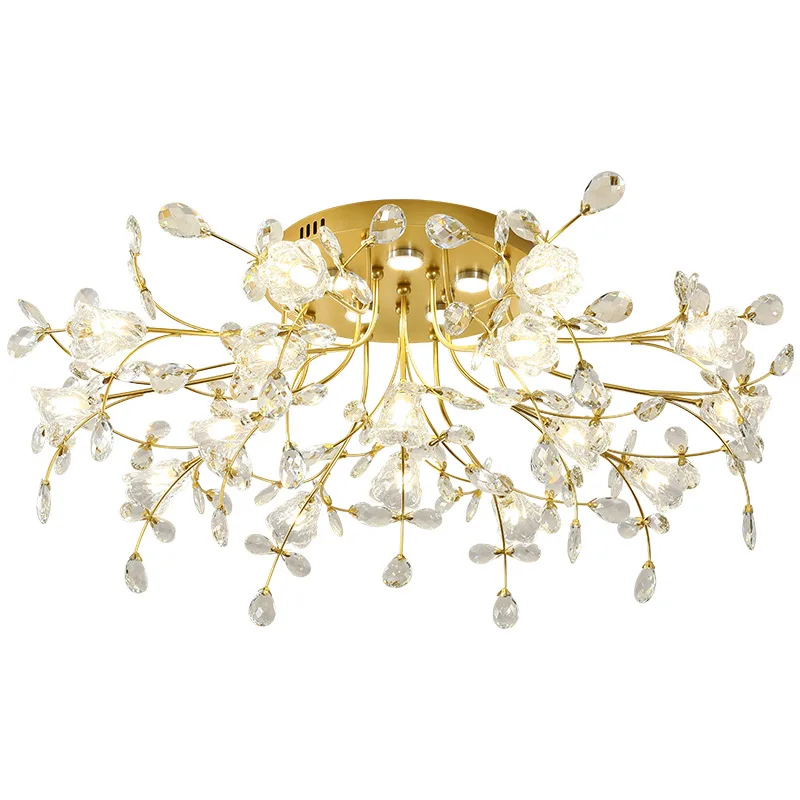 French Creative Flower Crystal Ceiling Lamp Modern Decorative Ceiling Light for Bedroom Living Room Restaurant Wedding
French Creative Flower Crystal Ceiling Lamp Modern Decorative Ceiling Light for Bedroom Living Room Restaurant Wedding