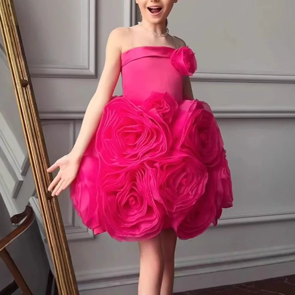 Princess Dress Off-Shoulder 3D Flower Girls Fluffy Mesh Evening Ball Gown for Teenagers Flower Girl Wedding Birthday Party
Princess Dress Off-Shoulder 3D Flower Girls Fluffy Mesh Evening Ball Gown for Teenagers Flower Girl Wedding Birthday Party
