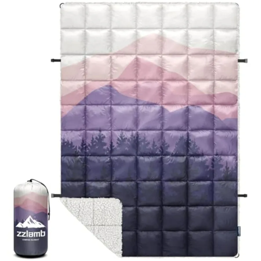Outdoor Camping Blanket with Sherpa Lining, Puffy Thick Fleece, Gray, Warm Wearable Packable for Cold Weather, Travel, Backpack
Outdoor Camping Blanket with Sherpa Lining, Puffy Thick Fleece, Gray, Warm Wearable Packable for Cold Weather, Travel, Backpack