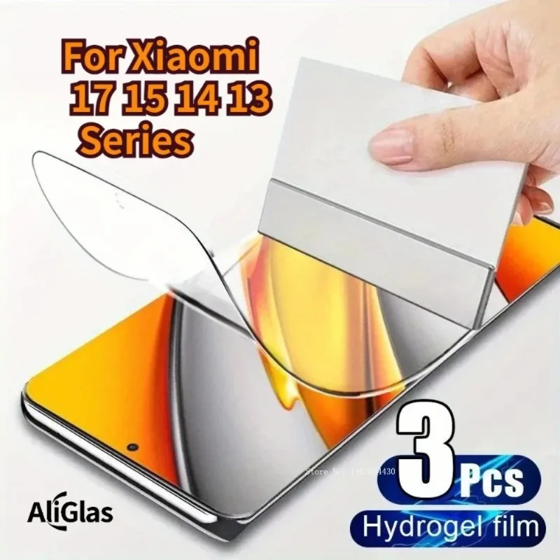 3pcs Hydrogel Film for Xiaomi 17 15 14 13 Pro 17 Pro Max 15 14 13 Ultra 15S Pro 13 Lite Not Glass Film Flexible High Definition
3pcs Hydrogel Film for Xiaomi 17 15 14 13 Pro 17 Pro Max 15 14 13 Ultra 15S Pro 13 Lite Not Glass Film Flexible High Definition