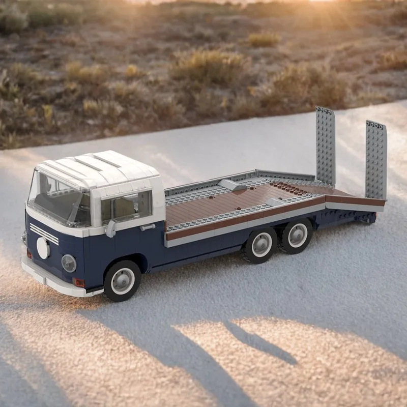 1442 Pieces Model Building Blocks Set – Volkswagen T2 Car Hauler – Functional Flatbed Truck with Steering, Foldable Ramps
1442 Pieces Model Building Blocks Set – Volkswagen T2 Car Hauler – Functional Flatbed Truck with Steering, Foldable Ramps