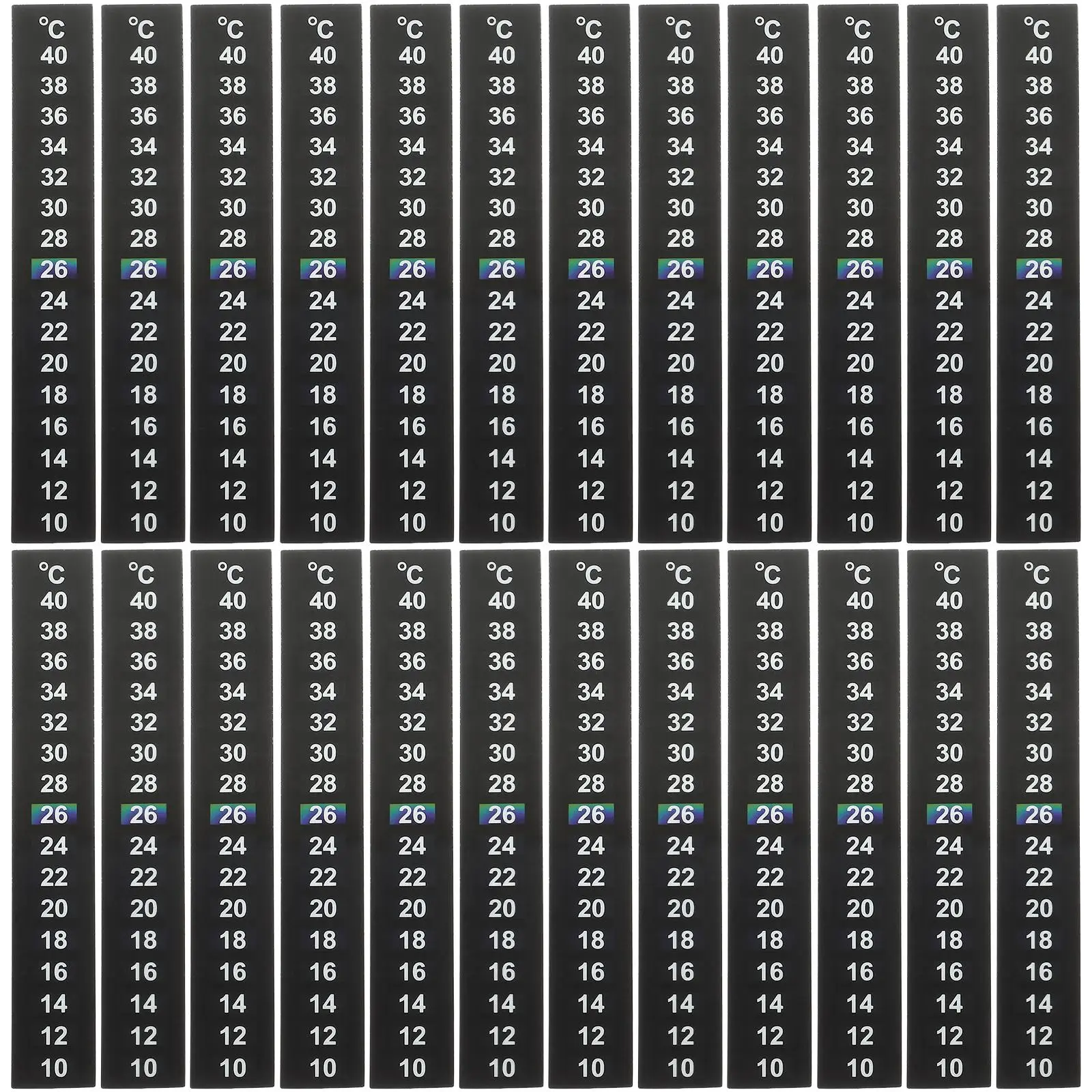 15 Pcs LCD Temperature Bar Indicator Aquarium Home Adhesive Strip Thermometer and Band for Cooking Sticker Water Proof
15 Pcs LCD Temperature Bar Indicator Aquarium Home Adhesive Strip Thermometer and Band for Cooking Sticker Water Proof