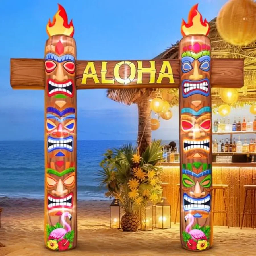 9 FT Giant Inflatables Aloha Arch for Outdoor Luau Parties, PVC Material with White LED Lights, Tropical Blue and Yellow Color,
9 FT Giant Inflatables Aloha Arch for Outdoor Luau Parties, PVC Material with White LED Lights, Tropical Blue and Yellow Color,