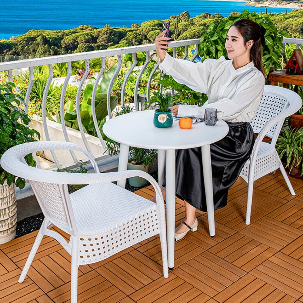 Outdoor Outdoor Terrace Leisure Balcony Waterproof and Sun Protection White Courtyard Table and Chair
Outdoor Outdoor Terrace Leisure Balcony Waterproof and Sun Protection White Courtyard Table and Chair