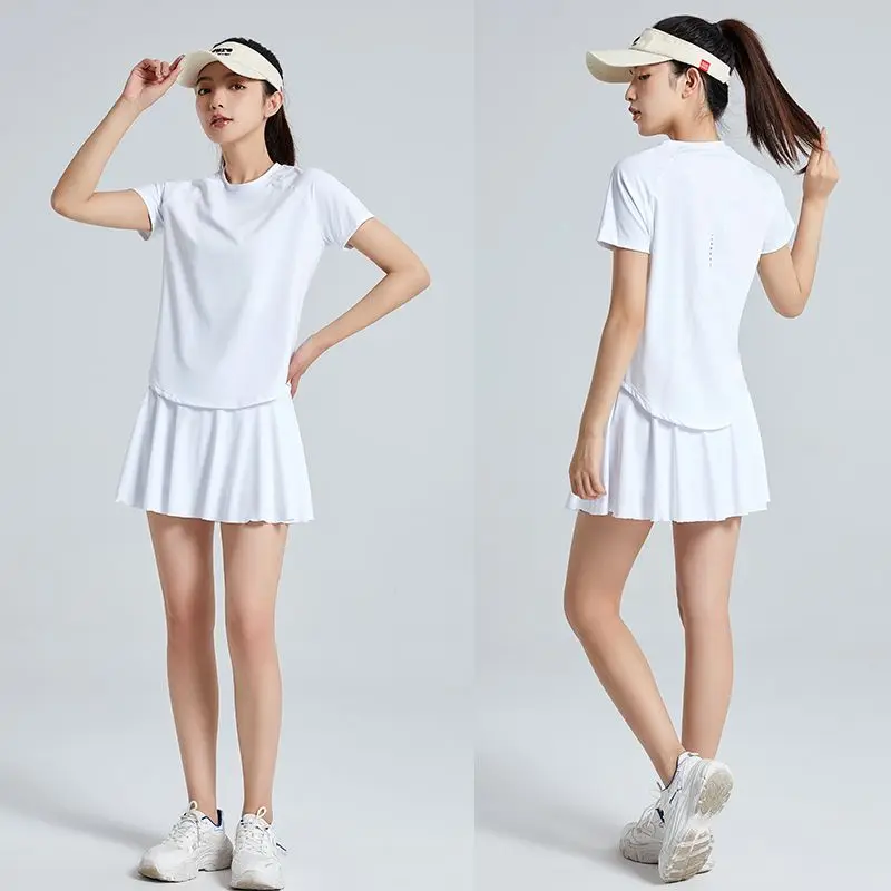 2pcs Tennis Skirt Set Women Summer Sports Suit Fitness Top Skort Sets Golf Wear Set Sportswear Outfits Outfit Fitness Clothing
2pcs Tennis Skirt Set Women Summer Sports Suit Fitness Top Skort Sets Golf Wear Set Sportswear Outfits Outfit Fitness Clothing