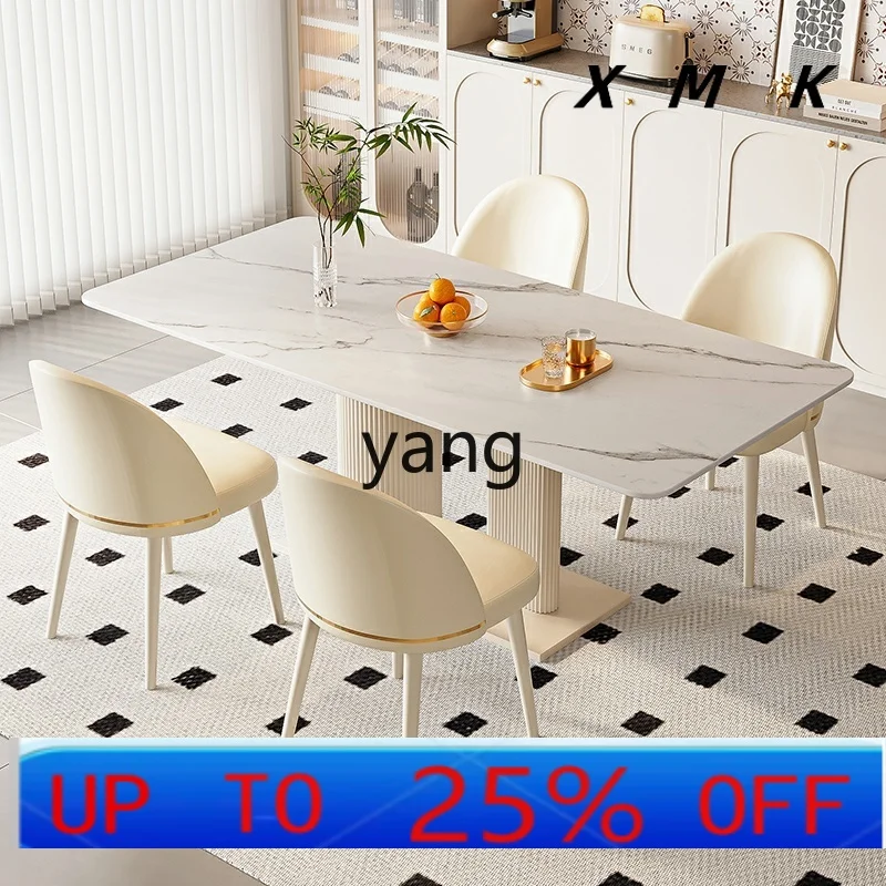 LMM cream wind rock board dining table small household modern simple light luxury rectangular white dining table and chairs
LMM cream wind rock board dining table small household modern simple light luxury rectangular white dining table and chairs