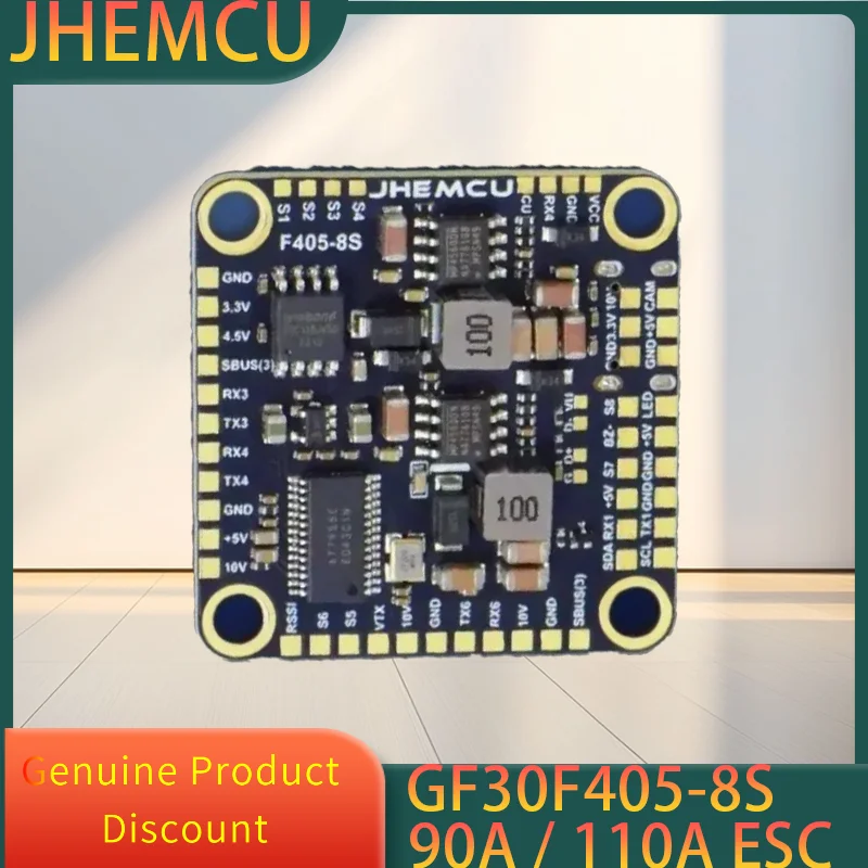 JHEMCU GF30F405 Stack With 90A/ 110A ESC 3-8S Compatible with GPS & Telemetry Modules for Advanced Drone Builds
JHEMCU GF30F405 Stack With 90A/ 110A ESC 3-8S Compatible with GPS & Telemetry Modules for Advanced Drone Builds