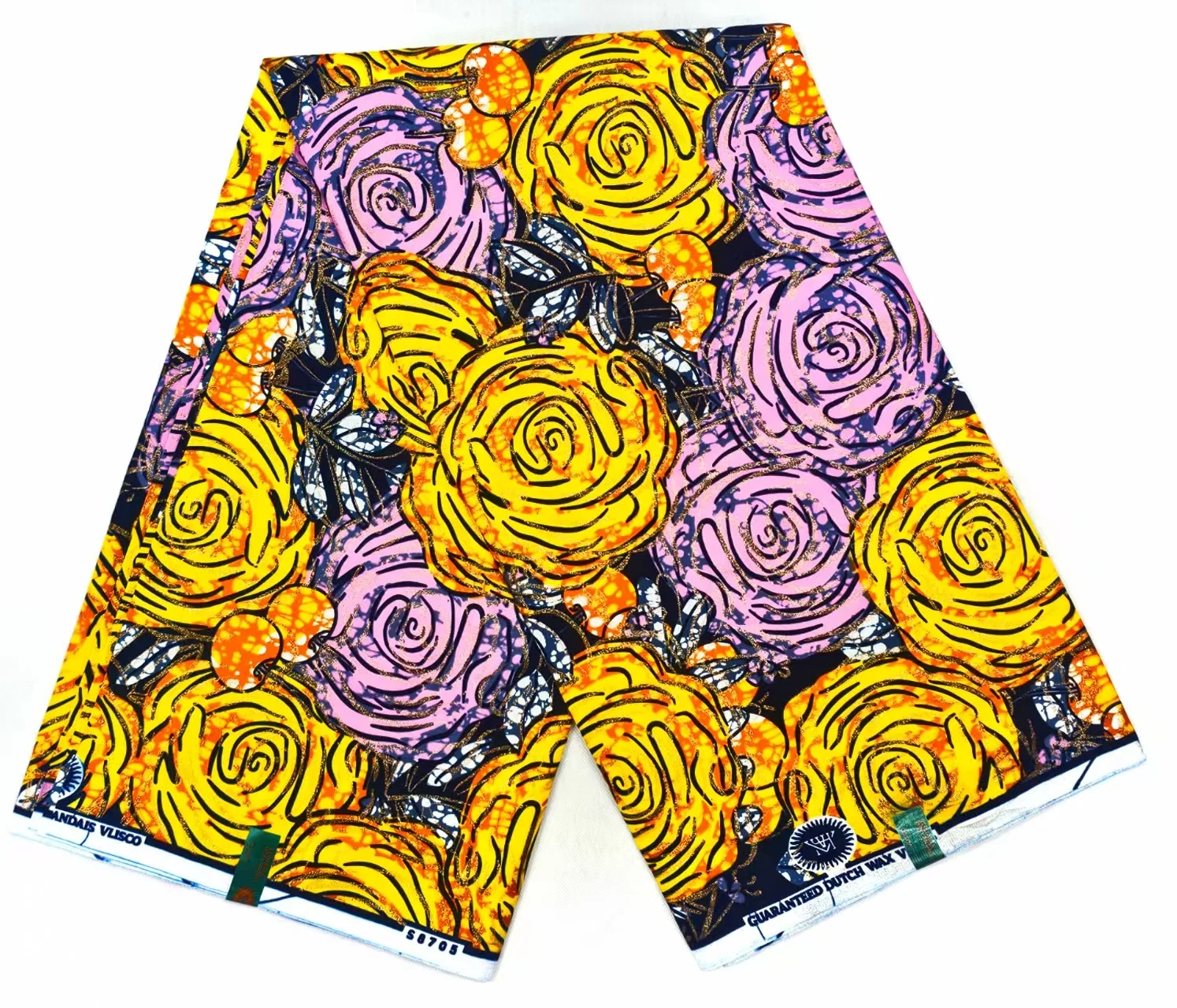 African Brocaded Wax Fabric Traditional African Printed cotton waxed Fabrics 6 Yards for Garment Sewing NJWX-JQ02
African Brocaded Wax Fabric Traditional African Printed cotton waxed Fabrics 6 Yards for Garment Sewing NJWX-JQ02