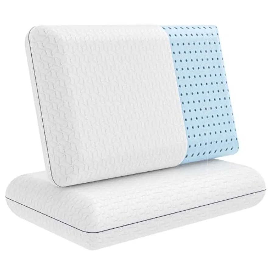 Queen Memory Foam Pillow 2-Pack Cooling Gel-Infused Orthopedic Bed Pillows for Neck and Shoulder Pain Relief Firm Support Desig
Queen Memory Foam Pillow 2-Pack Cooling Gel-Infused Orthopedic Bed Pillows for Neck and Shoulder Pain Relief Firm Support Desig