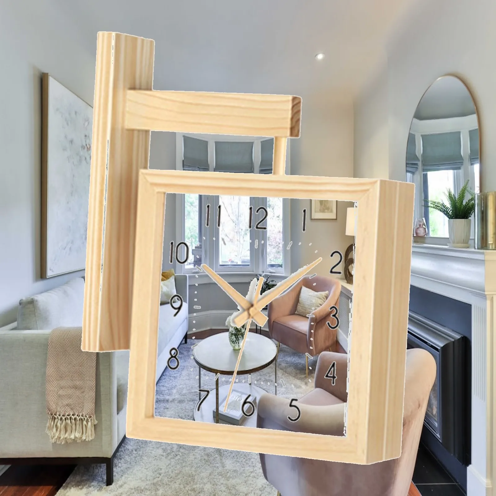 Creative Wooden Square Wall Clock Modern Hanging Easy Use Noiseless Wall Clock for Living Room Bedroom Office
Creative Wooden Square Wall Clock Modern Hanging Easy Use Noiseless Wall Clock for Living Room Bedroom Office