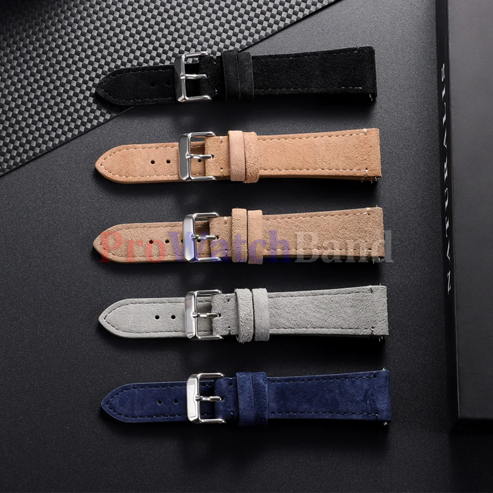 Suede Watch Band 20mm 22mm Men Women Strap Stitching Calfskin Bracelet for Rolex for Omega Gold Buckle Blue Wristband for Seiko
Suede Watch Band 20mm 22mm Men Women Strap Stitching Calfskin Bracelet for Rolex for Omega Gold Buckle Blue Wristband for Seiko