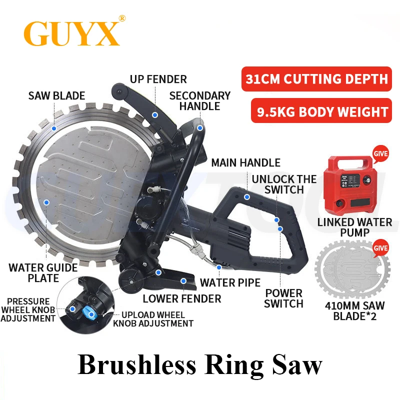 4500W High Power Electric Ring Saw Concrete Wall Cutting Machine Multi-function BrushlessConcrete Stone Cutting Machine Chainsaw
4500W High Power Electric Ring Saw Concrete Wall Cutting Machine Multi-function BrushlessConcrete Stone Cutting Machine Chainsaw