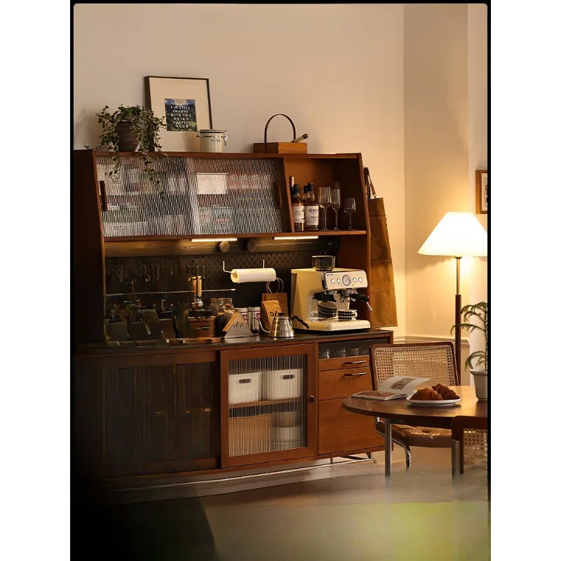 Retro solid wood rock slab dining side cabinet, integrated high cabinet against the wall, medieval kitchen storage
Retro solid wood rock slab dining side cabinet, integrated high cabinet against the wall, medieval kitchen storage