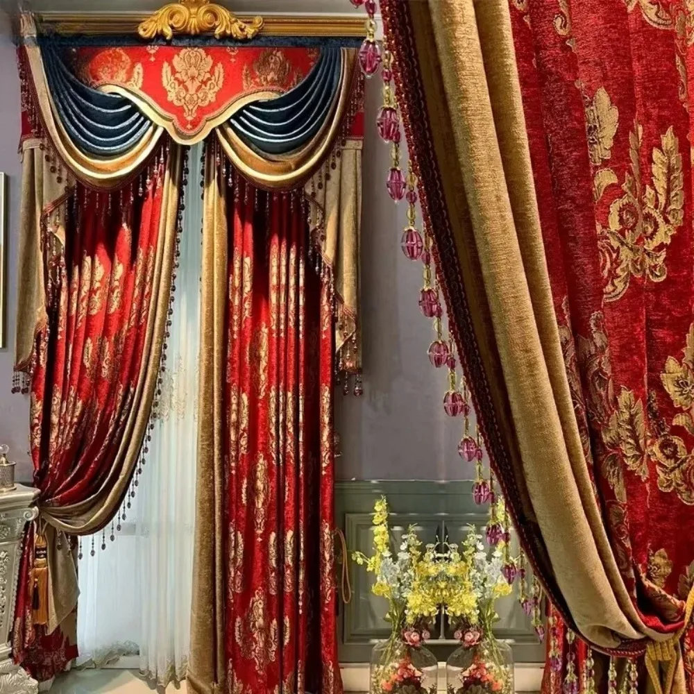 Luxury Embroidery Curtains for Living Room Bedroom Dining Retro Palace Style Banquet Hall Grace Thicken Custom Size Decoration
Luxury Embroidery Curtains for Living Room Bedroom Dining Retro Palace Style Banquet Hall Grace Thicken Custom Size Decoration