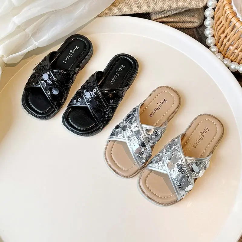 Girls' Sequins Sandals, Girls' Beach Shoes, Children's Non Slip Soft Sole, Summer Outdoor Fashion
Girls' Sequins Sandals, Girls' Beach Shoes, Children's Non Slip Soft Sole, Summer Outdoor Fashion