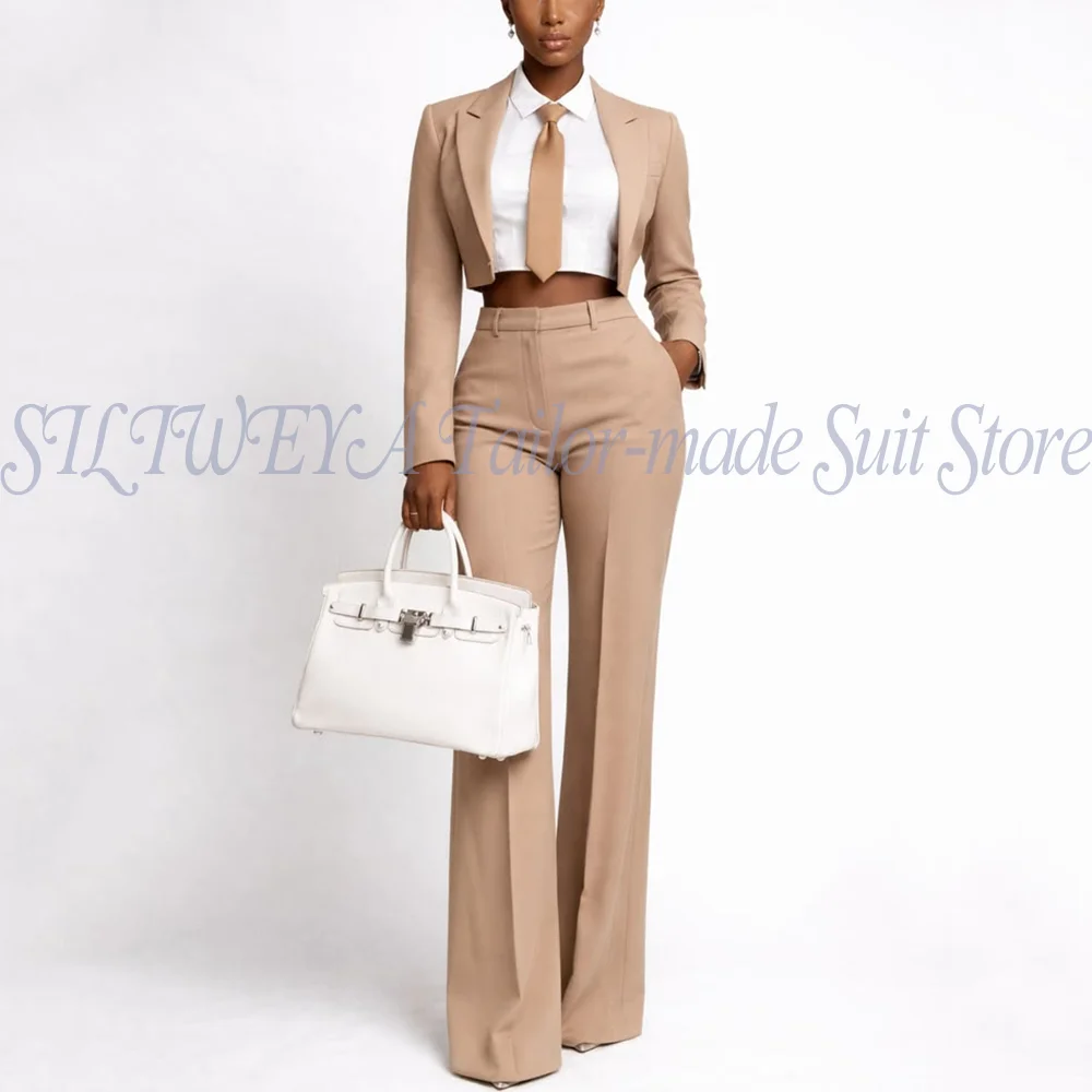 New Stylish Formal Suits for Women 2 Pieces Wedding Tuxedo Female Suit Set Custom Short Jacket Pants Trajes De Mujer Elegante
New Stylish Formal Suits for Women 2 Pieces Wedding Tuxedo Female Suit Set Custom Short Jacket Pants Trajes De Mujer Elegante