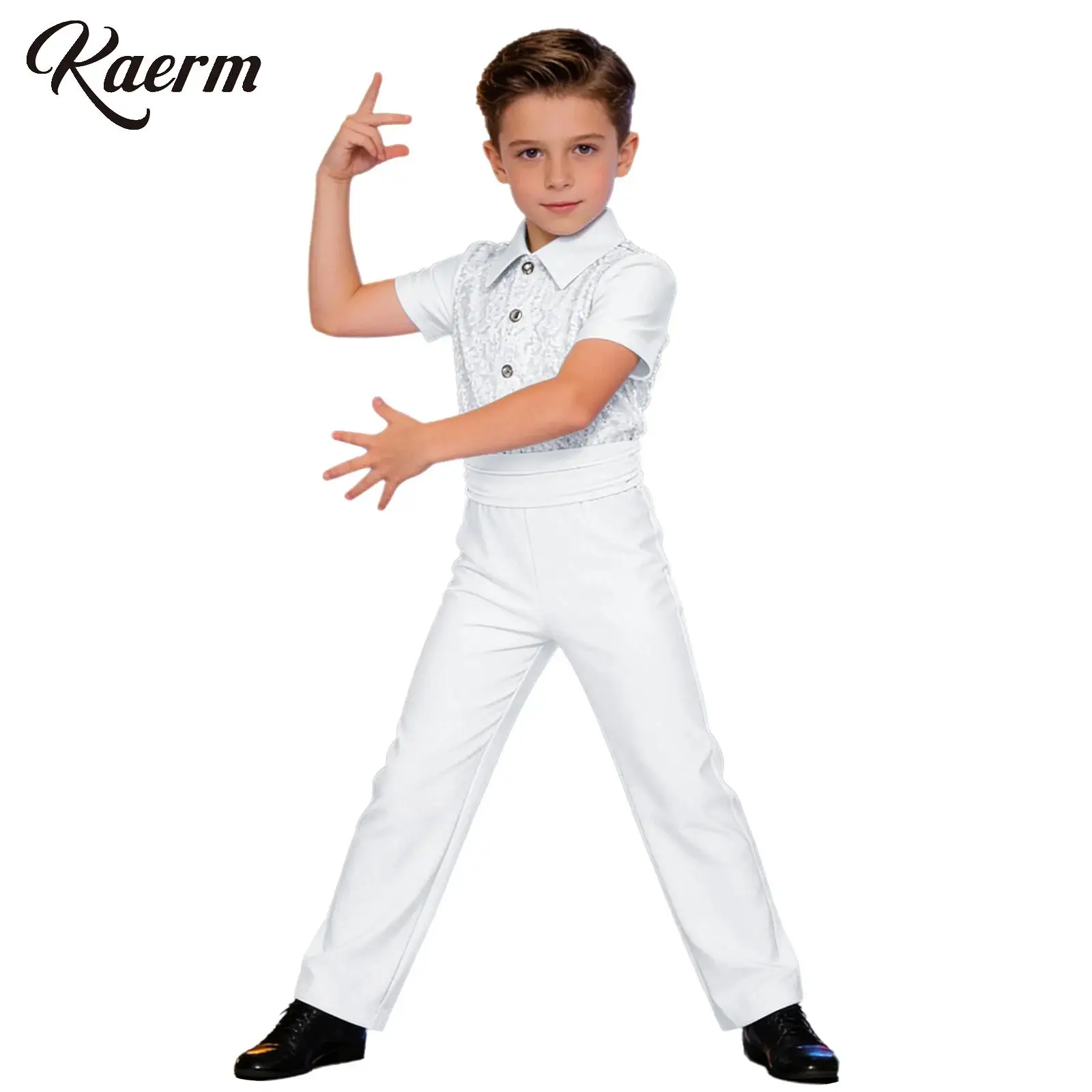 Boys Latin Dance Suit Sparkle Sequins Ballet Leotard Short Sleeve Long Pants Full Bodysuit Gymnastics Skating Chacha Dancewear
Boys Latin Dance Suit Sparkle Sequins Ballet Leotard Short Sleeve Long Pants Full Bodysuit Gymnastics Skating Chacha Dancewear