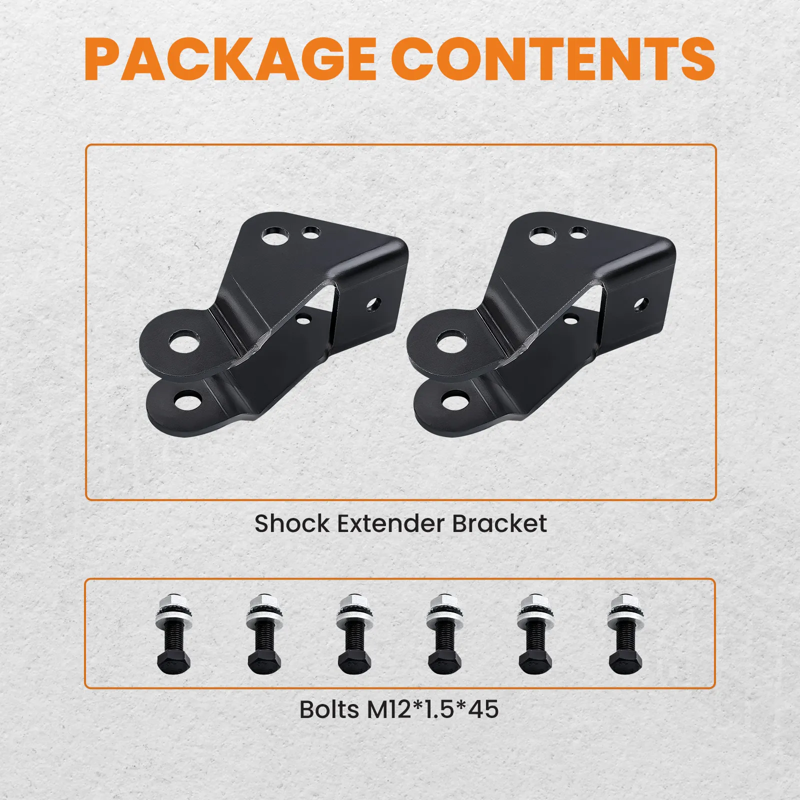 Shock Extender for GMC Sierra C1500 Pick-ups 2WD 1988-1998 Lift Leveling Kit
Shock Extender for GMC Sierra C1500 Pick-ups 2WD 1988-1998 Lift Leveling Kit