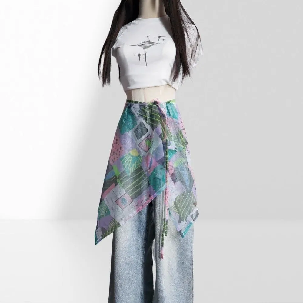 Plaid Tie-dye Lace Up Hip Scarf Hip-hop Y2K Layer Outfits Skirt Korean Style Sweet Colorful Doodle Shirt Extender Streetwear
Plaid Tie-dye Lace Up Hip Scarf Hip-hop Y2K Layer Outfits Skirt Korean Style Sweet Colorful Doodle Shirt Extender Streetwear