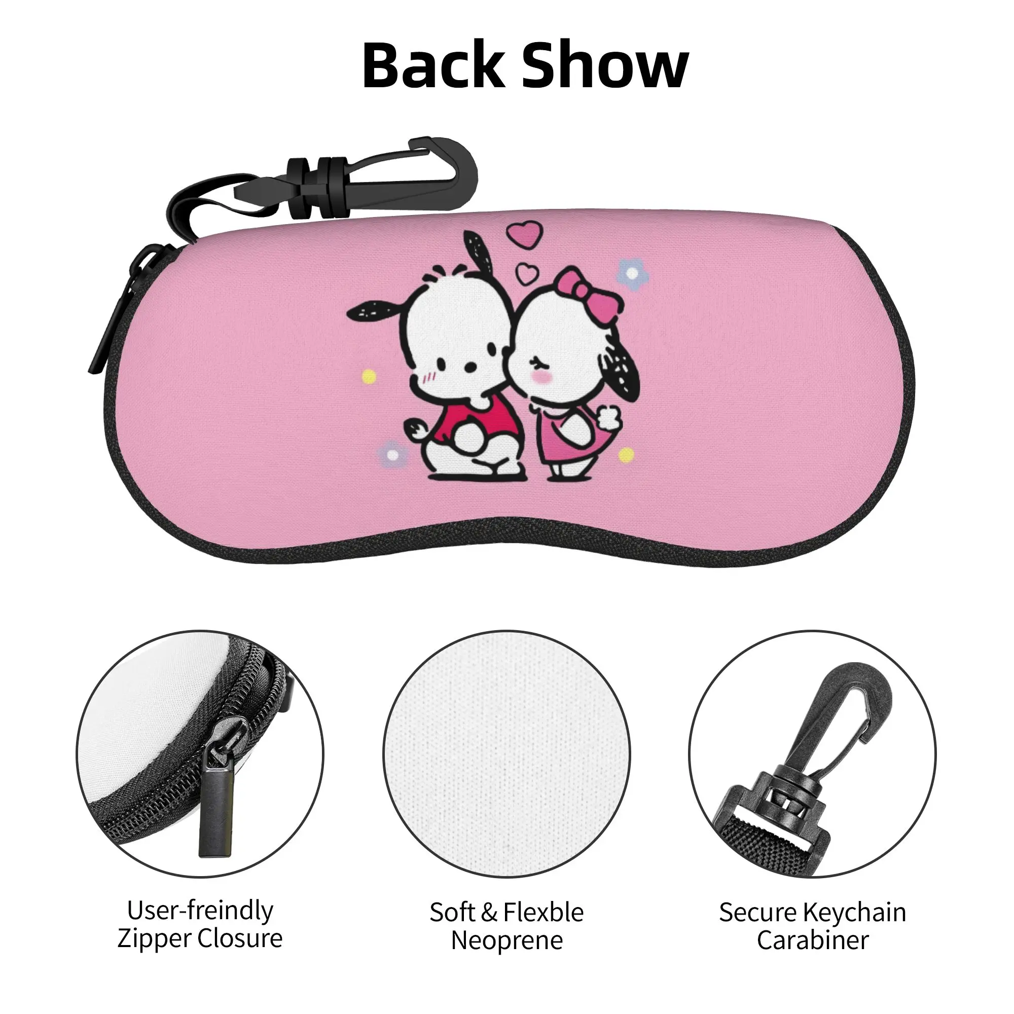 Cartoon Pochacco Kiss Shell Eyeglasses Case Men Women Fashion Anime Cute Glasses Case Sunglasses Box Pouch
Cartoon Pochacco Kiss Shell Eyeglasses Case Men Women Fashion Anime Cute Glasses Case Sunglasses Box Pouch