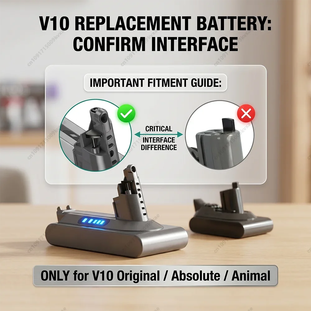 Replacement 25.2V Lithium Battery for Dyson V10 SV12 Absolute Fluffy Animal Cordless Handheld Vacuum 6000mAh 8000mAh Cell
Replacement 25.2V Lithium Battery for Dyson V10 SV12 Absolute Fluffy Animal Cordless Handheld Vacuum 6000mAh 8000mAh Cell