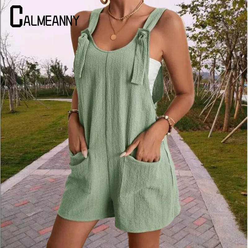 2025 Spring Summer Fashionable Casual Women's Romper Shorts Suit Casual Loose Versatile Strap Design Cross-Border Clothing
2025 Spring Summer Fashionable Casual Women's Romper Shorts Suit Casual Loose Versatile Strap Design Cross-Border Clothing