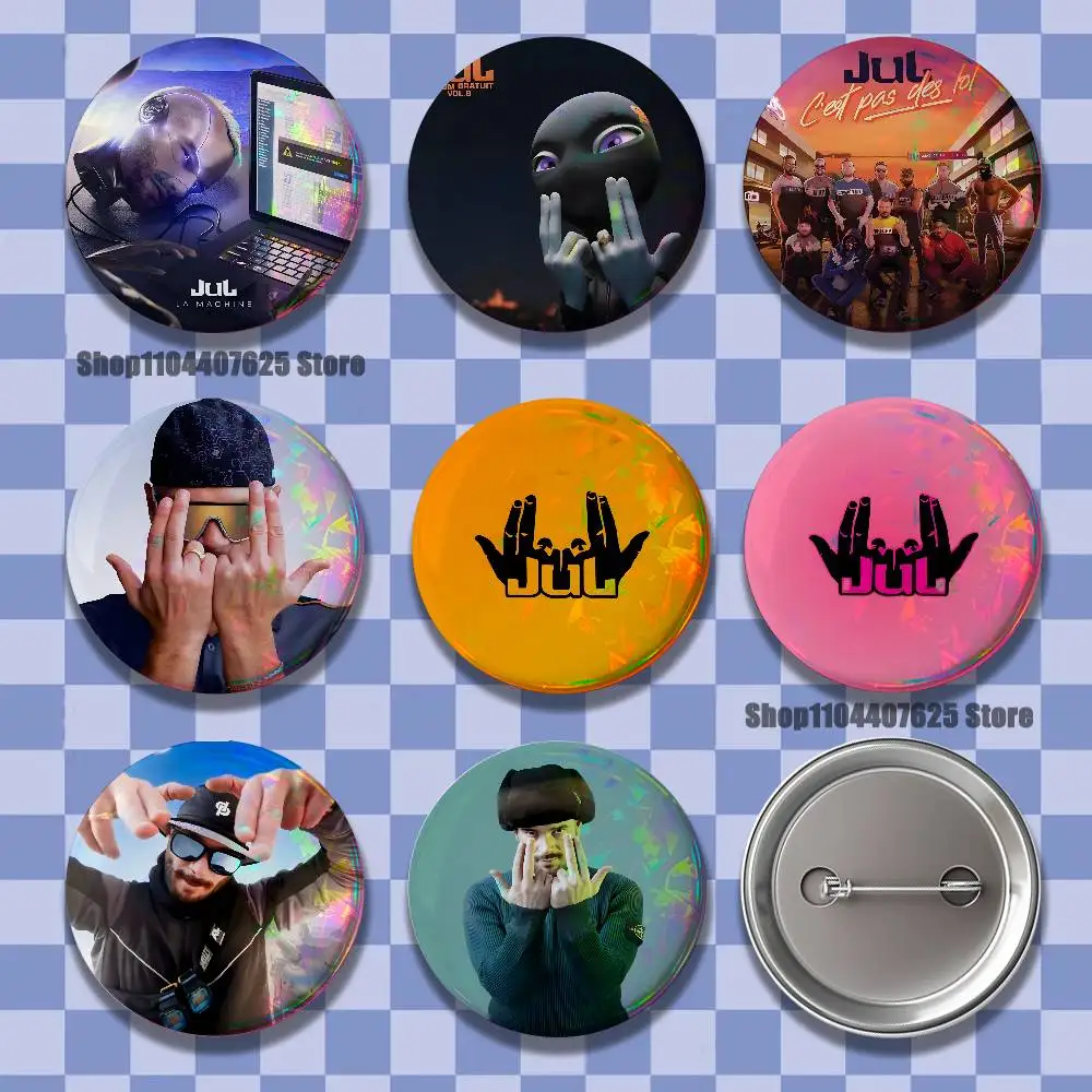 Rapper J-JUL Laser reflective round badges pins bag clothing decorations collectibles gifts for friends
Rapper J-JUL Laser reflective round badges pins bag clothing decorations collectibles gifts for friends