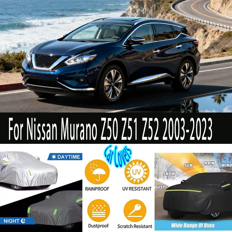 For Nissan Murano Z50 Z51 Z52 Outdoor Protection Full Car Covers Snow Cover Sunshade Waterproof Dustproof Car accessories
For Nissan Murano Z50 Z51 Z52 Outdoor Protection Full Car Covers Snow Cover Sunshade Waterproof Dustproof Car accessories