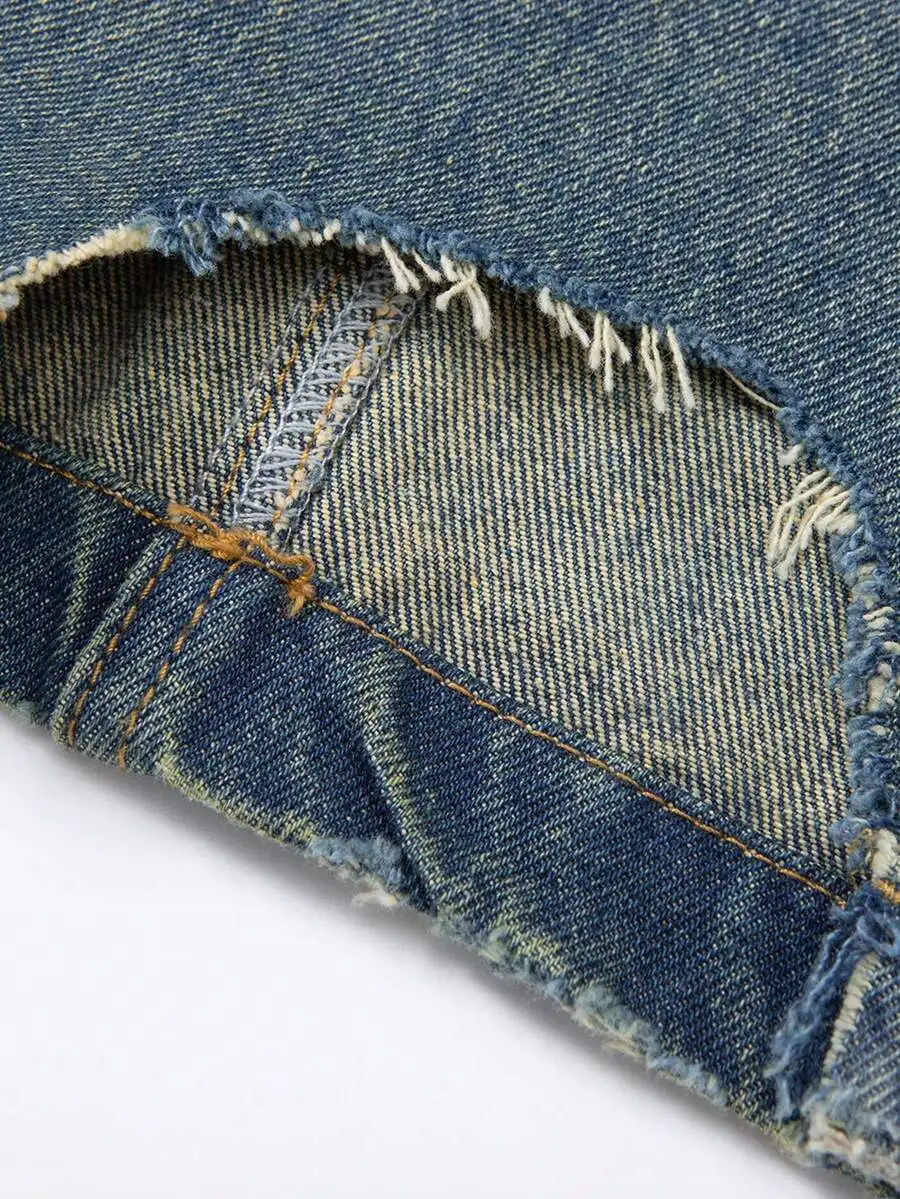 Mens Vintage Distressed Loose Straight Leg Casual Denim Jeans
Mens Vintage Distressed Loose Straight Leg Casual Denim Jeans