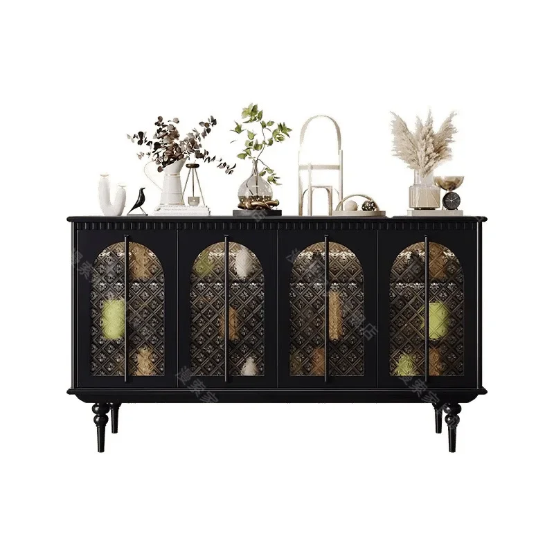French retro style dining side cabinet light luxury high-end glass door decorative cabinet 2025 new entry entrance storage
French retro style dining side cabinet light luxury high-end glass door decorative cabinet 2025 new entry entrance storage