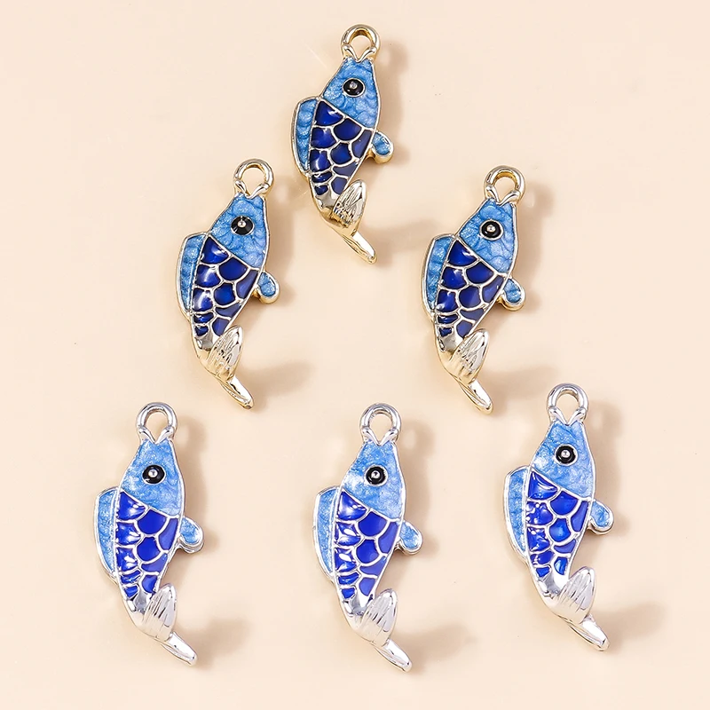 20pcs 10x26mm Cute Enamel Alloy Fish Charms Pendants for Jewelry Making Drop Earrings Necklaces Bracelets Accessories DIY Gifts 
20pcs 10x26mm Cute Enamel Alloy Fish Charms Pendants for Jewelry Making Drop Earrings Necklaces Bracelets Accessories DIY Gifts