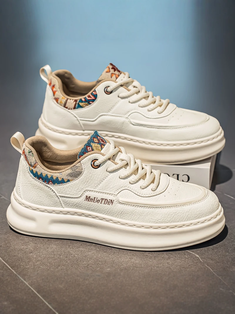 Men's Summer 2026 Anti-Slip Thick Bottom Casual Shoes Fashionable Increased Height White Sneakers Hong Kong Style Daily Wear
Men's Summer 2026 Anti-Slip Thick Bottom Casual Shoes Fashionable Increased Height White Sneakers Hong Kong Style Daily Wear