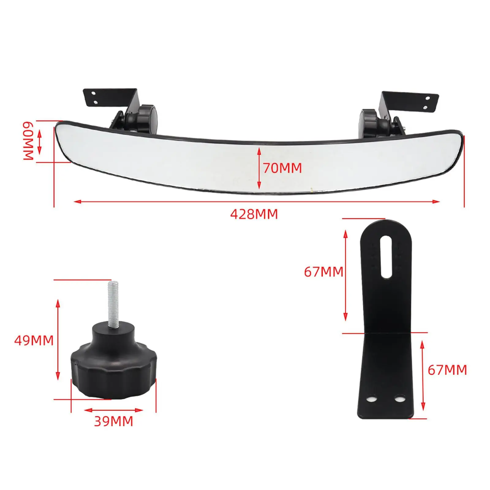 Convex Golf Cart Mirror Glass Lens Black ABS Rearview Interior for EZGO Club Car Yamaha
Convex Golf Cart Mirror Glass Lens Black ABS Rearview Interior for EZGO Club Car Yamaha