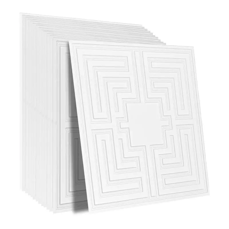 Premium PVC Panel 24x24 in For Home Office Kitchen Ceiling, Glue-up Installation Easy Cutting Plastic Sheet White Echo Pattern Decor 12-Pack
Premium PVC Panel 24x24 in For Home Office Kitchen Ceiling, Glue-up Installation Easy Cutting Plastic Sheet White Echo Pattern Decor 12-Pack