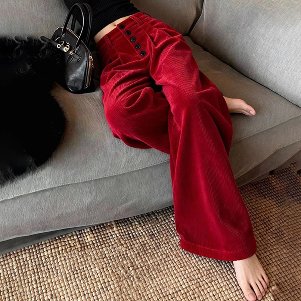 Red corduroy pants women's autumn and winter thickened casual pants 2026 super fire meat-covering straight wide-leg pants
Red corduroy pants women's autumn and winter thickened casual pants 2026 super fire meat-covering straight wide-leg pants