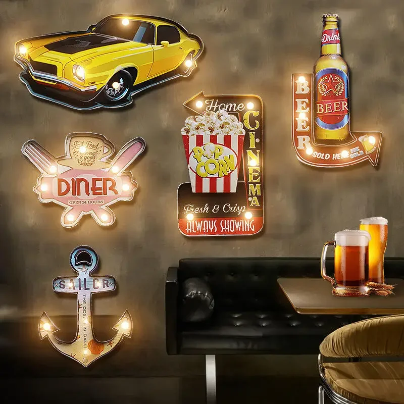Vintage Retro LED Metal Tin Sign Poster Plaque Bar Pub Club Wall Home Decor LED Sheet Metal Sign Christmas Decorations
Vintage Retro LED Metal Tin Sign Poster Plaque Bar Pub Club Wall Home Decor LED Sheet Metal Sign Christmas Decorations