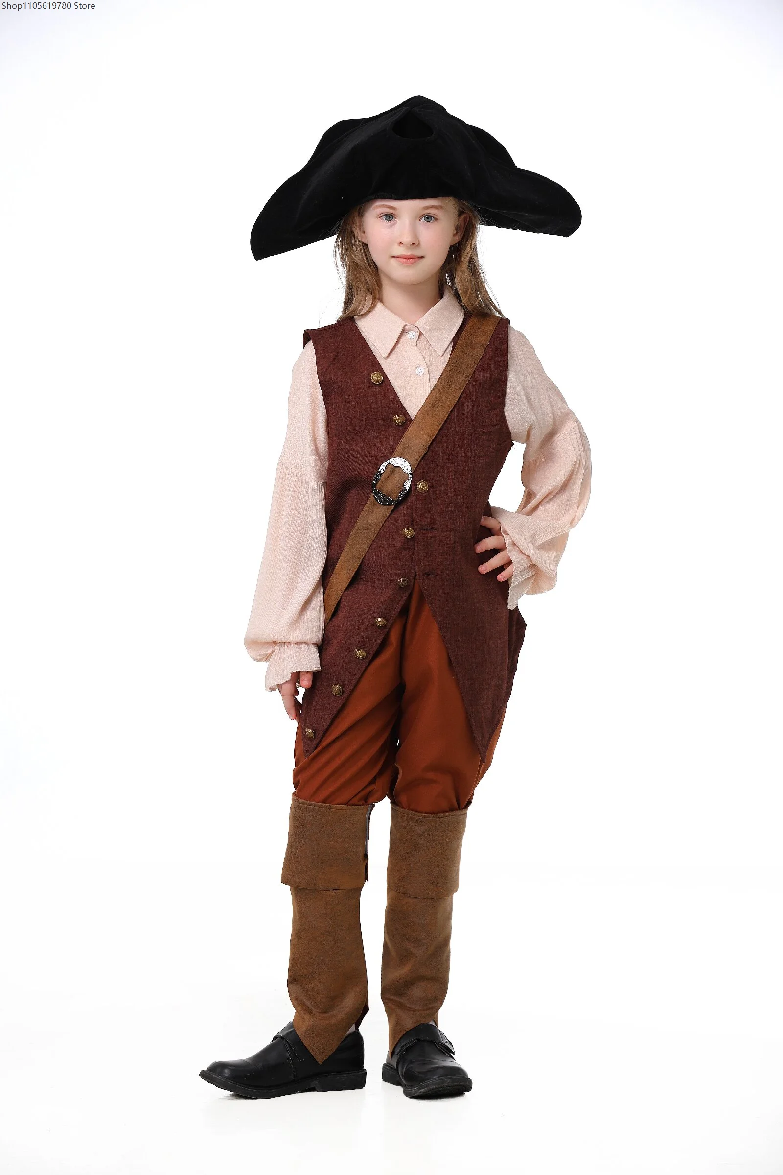 Kids Vintage Pirate Full Outfit Halloween Carnival Club Stage Party Daily Performance Cosplay Costume With Matching Accessories
Kids Vintage Pirate Full Outfit Halloween Carnival Club Stage Party Daily Performance Cosplay Costume With Matching Accessories