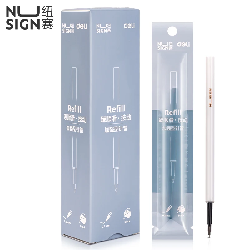 20PCS Box Deli Nusign NS770 Click Gel Pen Refills Compatible with Press Type Nusign Gel Pen Black Ink 110mm Pen Refill
20PCS Box Deli Nusign NS770 Click Gel Pen Refills Compatible with Press Type Nusign Gel Pen Black Ink 110mm Pen Refill